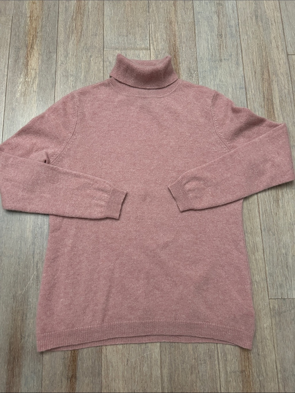 Charter Club Women's Dusty Rose Turtleneck Cashmere Sweater M